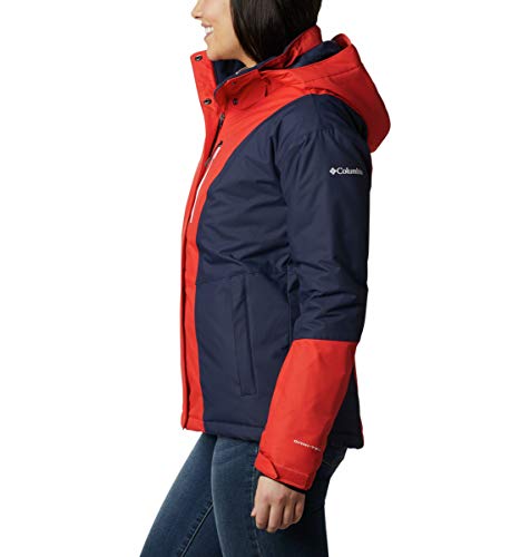 Columbia Women's Last Tracks Insulated Jacket, Bold Orange/Dark Nocturnal, Small