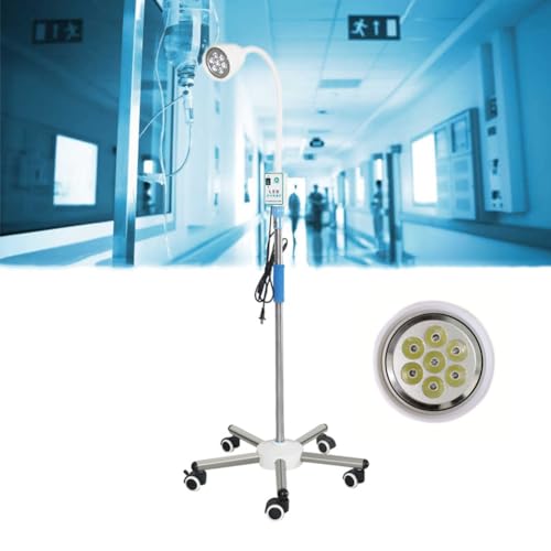 Lampe d'examen gynécologique LED et chirurgicale mobile sur pied avec rotation à 360°