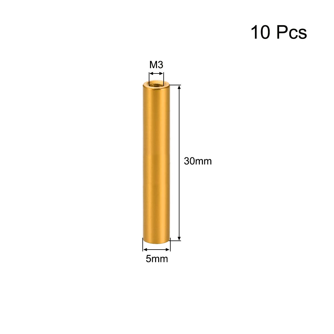 Sourcing Map 15 Stück M3x8 Mm Alu-Abstandshalter – Runde Säulen, Für Drohnen, RC, DIY-Projekte