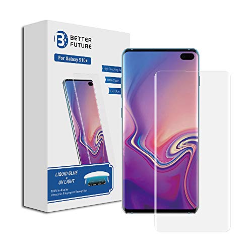 Better Future Glass S10 Plus Liquid Tempered Glass 3D Curved S10 Plus Screen Protector［Solution for Ultrasonic Fingerprint］for Samsung Galaxy S10 Plus