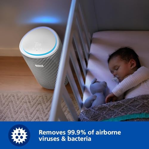 Image of PHILIPS Smart Air Purifier AC3220 /60 Upto 135 m2 Room Size Smart Portable Air Purifier Real Time AQI Display|Covers upto 600 sqft 520 m3 /h|(Silver, Arctic White)