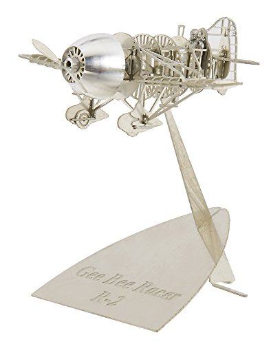 Metal Airplane Model of the The Gee Bee Racer R-2 by Aerobase – Silver Colored