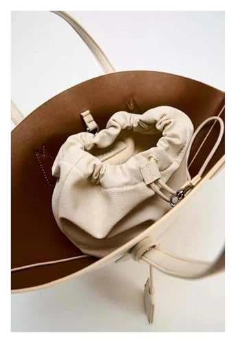 Ladies PU Leather Shoulder Bag Commuter Tote Bag With Detachable Shoulder Strap4