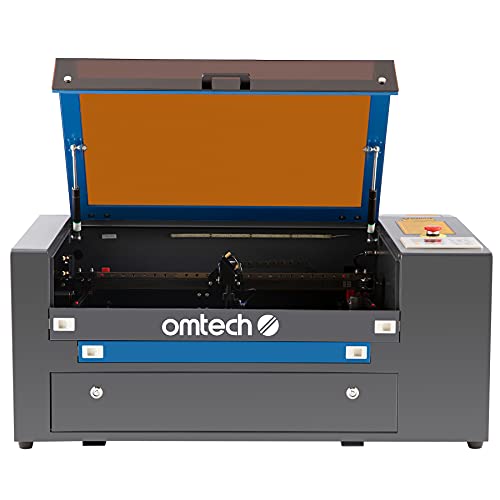 OMTech 50W CO2 Laser Engraver and Rotary Axis, 50W Laser Cutter Machine, 12x20 Inch Laser Engraving Machine with 2 Way Pass Air Assist RDWorks, Laser Cutting Machine for Wood Acrylic More(MF-1220-50R)