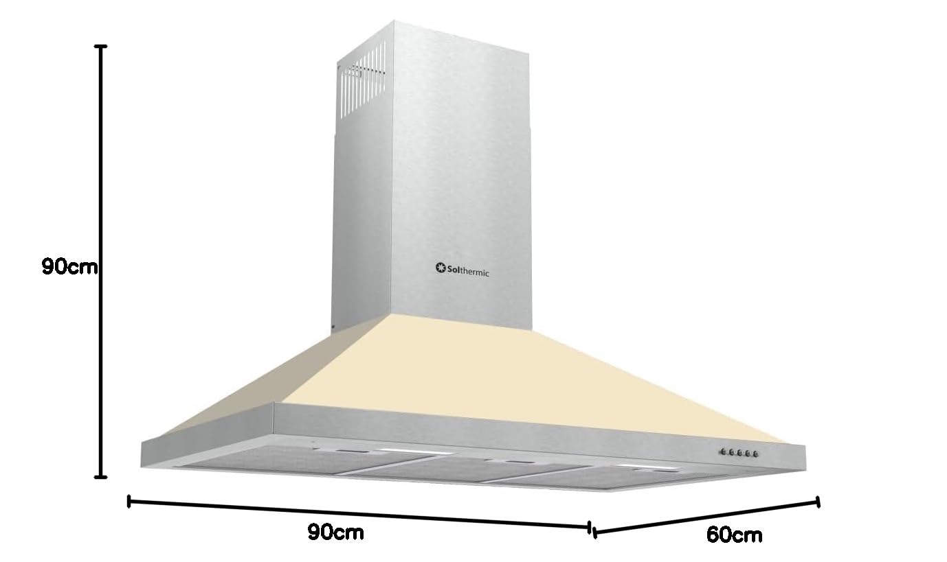 SOLTHERMIC COMBO PACK CREMA COCINA PORTABOMBONA Y CAMPANA (90 CM) / HORNO GRAN CAPACIDAD / 5 QUEMADORES ""ALTA GAMA""