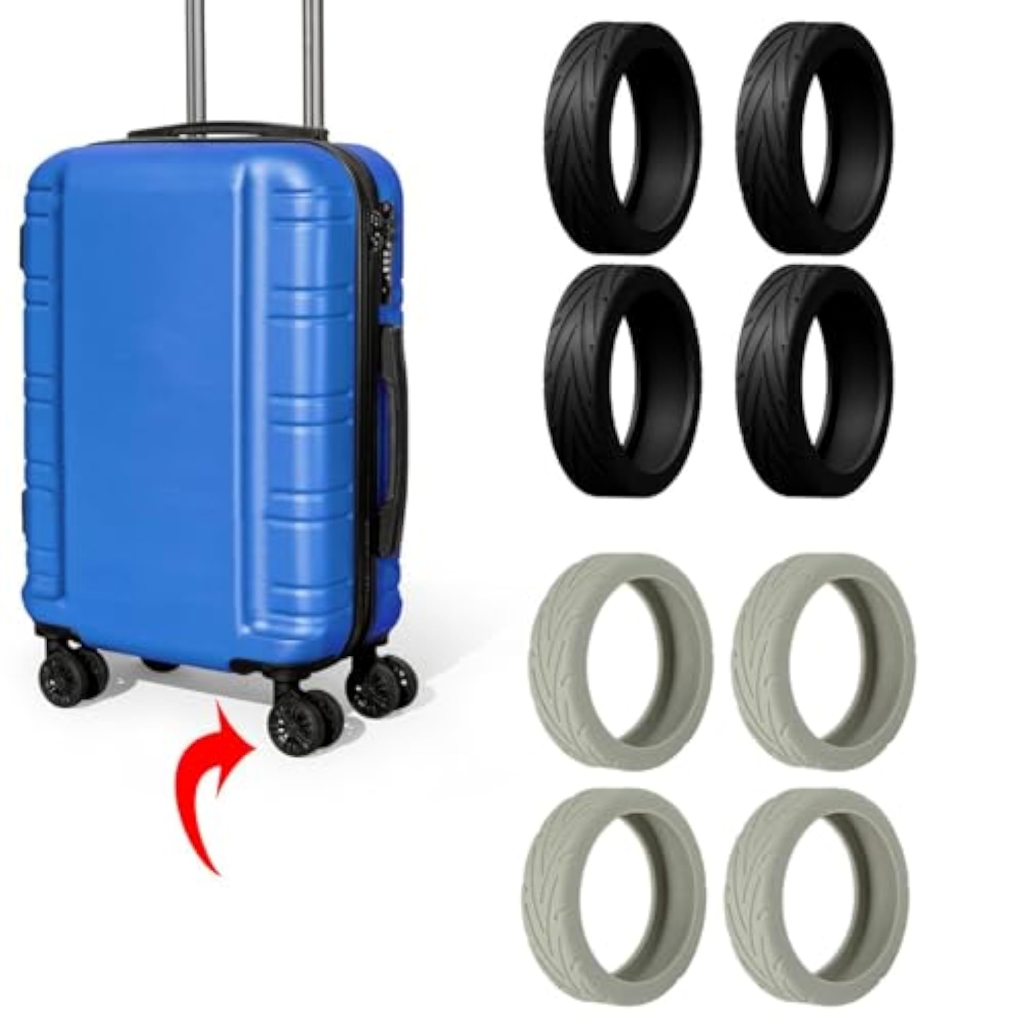 4Pcs Luggage Wheel Covers, Silent Protector