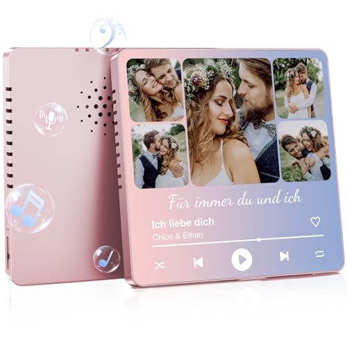 UNIGIFT Musik Kühlschrankmagnet, Personalisierter Spotify Fotomagnet, Valentinstagsgeschenk für Ihn Sie Frauen Männer Freundin Freund, Heimdekorationsgeschenke für Paare (Aufnahmeunterstützung)