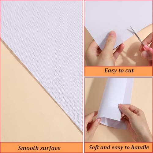 craspire 10 Stück Fursuit Eye Mesh 11.81x7.87 Zoll Weißes PVC Kunststoffnetz 0.5mm Loch Wasserdichtes Bedruckbares Mesh Für Furries Cosplay DIY Craft Prop Making Skulptur Home Decor