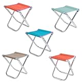 DECORNIJIA Taburete Plegable Portátil para Camping y Pesca Silla Ligera y Compacta sin Respaldo para Senderismo Playa y Viajes Colores Aleatorios Color Aleatorio