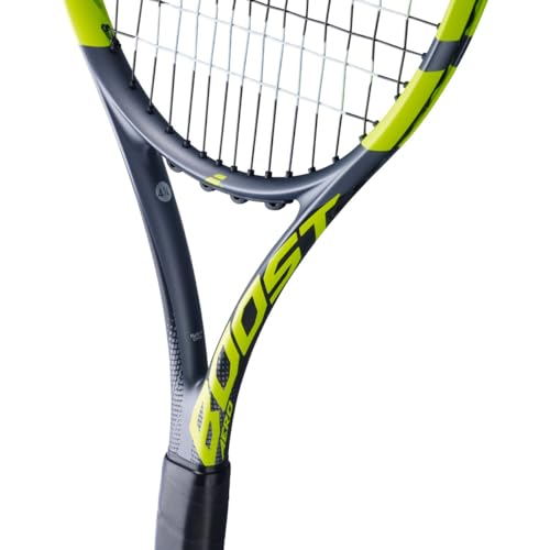 Babolat Boost Aero Strung Tennis Racquet, Grey Green/Yellow - Image 7