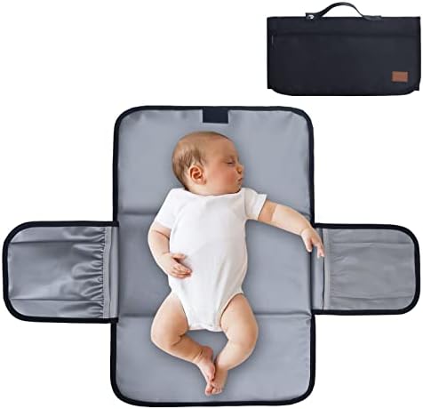 Fasciatoio Portatile Ubbi On-The-Go - Pieghevole Con Borsa, Morbido E Facile Da Pulire, Grigio - Foto 3