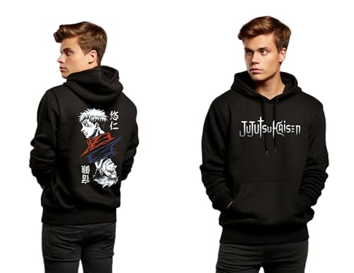 Image of Be Crazy Anime Printed Black Hoodie /Graphic Printed Hoodie /Hoodie for Men & Women /Warm Hoodie /Unisex Hoodie