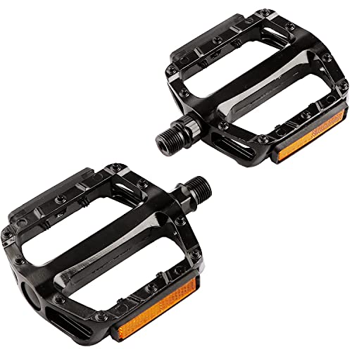 Avasta LPE002-916BK Mountain Bike Pedal, Aluminum Alloy Flat Platform Bicycle Pedals With Reflector For Road Bike And Mtb thumb #5