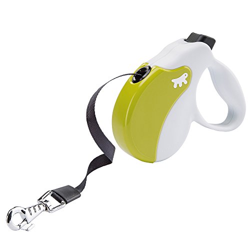 Ferplast Amigo Pequeno Fita, Guia Retrátil para Cães, Branco e Verde Ferplast para Cães, Pequeno, Br