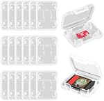 20PCS Switch Game Case Storage Compatible with Nintendo Switch/OLED/Lite, Portable Single Game Dedicated TF Card Storage Holder Mini Case Protective Clear Box for Nintendo Switch Lite OLED