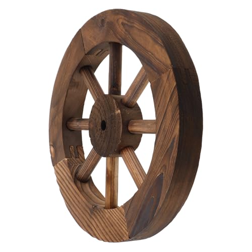 Rueda de madera de 25 cm para decorar paredes vacías con estilo rústico