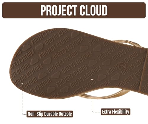 Image of Project Cloud Flip Flops for Women Footwear- Lightweight and Memory Foam Insole Sandals for Women 2026 - Durable Non-Slip Beach Essentials Flats for Women Sandals (Foundations)