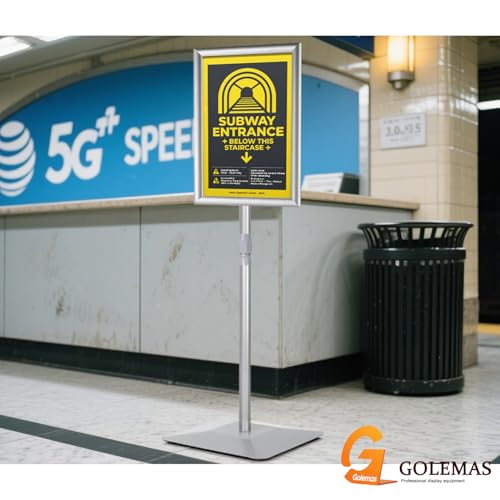 Sign Stand for Display, Weighted Iron Base Heavy Duty Signage Holder by Golemas - Image 3