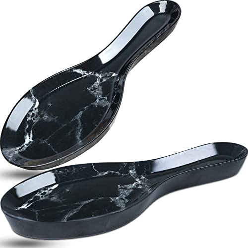Y7Y7 2Pcs Spoon Rest For Kitchen Counter, Spoon Holder For Stove Top, Black Spoon Rest For Stove Top, Large Size, Dishwasher Safe,Breakage-Proof, 20Years Of Service Life  #TOP9