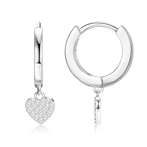 Boucles d'oreilles créoles en argent et or avec boîte cadeau pendentif étoile