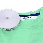 100 Etiquetas termoadhesivas personalizadas para ropa (PLANCHAR). Etiquetas de tela para planchar con CERTIFICADO ECOLÓGICO ideales para niños, bebés y abuelos. NOMBRE PERSONALIZADO.
