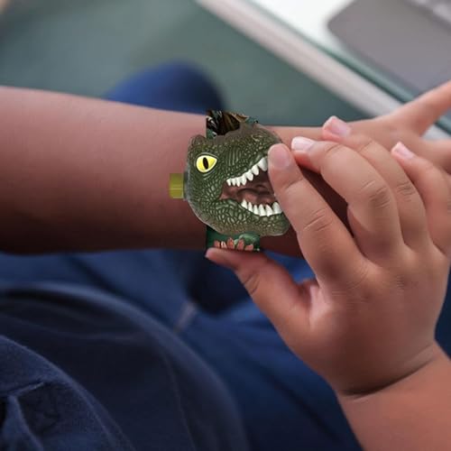 Relógio De Pulso Infantil em Forma de Dinossauro 3D Rex Projetor Luz 24 Imagens, Relógio Educativo,