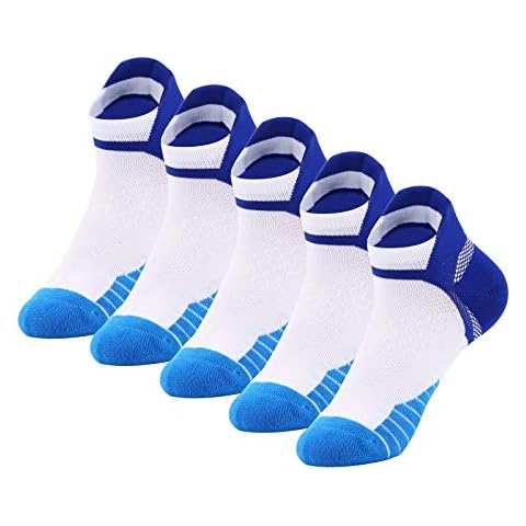 Kodal Copper Infused Running Low Cut Socks No Smell Ankle Tab Support Comfortable Cushion 3 Mixed Color - 5 Pairs Cover