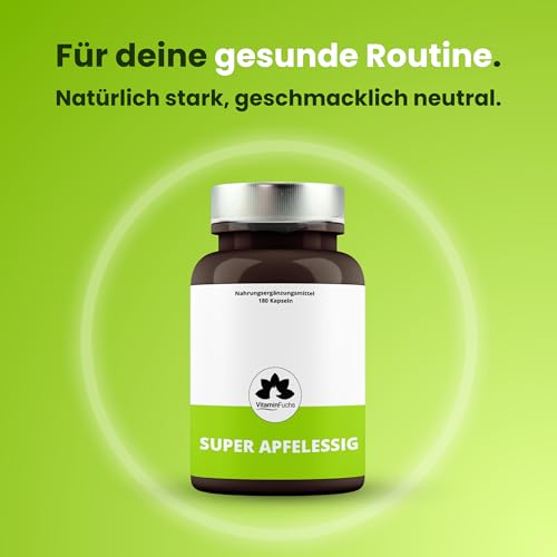 Apfelessig Kapseln von VitaminFuchs Hochdosiert und Vegan
