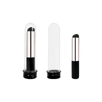 2pcs Silicone Makeup Blending Brush for Even & Detailed Application - Premium Elastic Silicone Lip & Concealer Brush Set Black