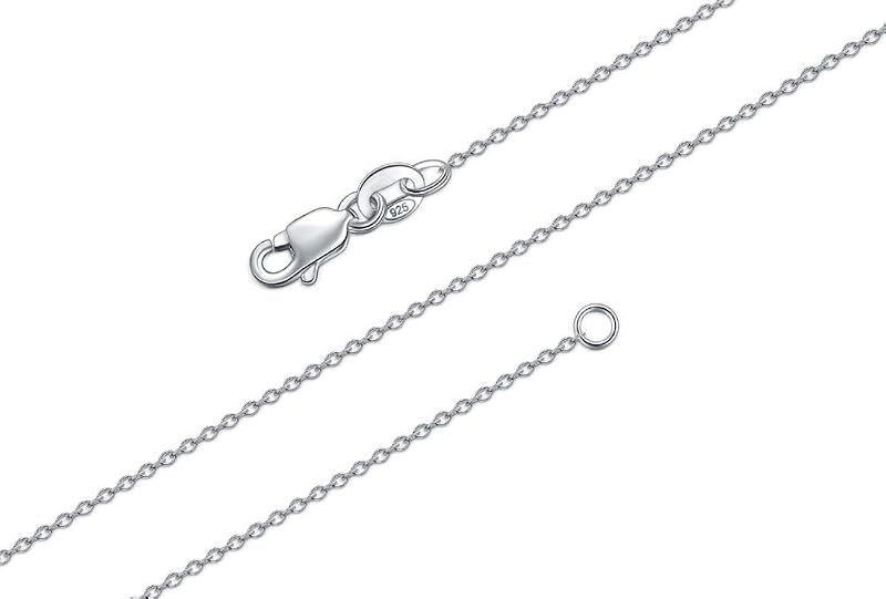 Collar de cadena tipo cable BORUO, plata de ley o chapado en oro, 14-30 pulgadas | Elija plata de ley 925 o acero inoxidable chapado en oro de 14 quilates resistente al agua en anchos de 1 mm o 1,5 mm con cierre de langosta.