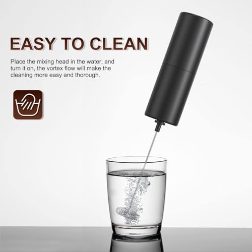Image of BEYOND BASIC Mini Coffee Milk Egg Beater Electric Foam Hand Blender Mixer Classic Sleek Design Froth Whisker Latte Maker for Milk,Coffee, Beater,Juice,Cafe Latte,Cappuccino (2)