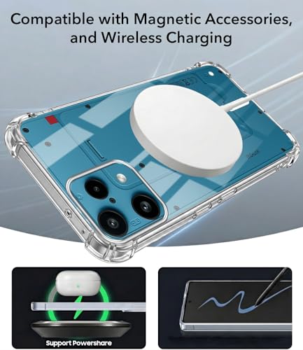 Image of Jkobi Shockproof Crystal-Clear Back Cover for Nothing Phone 3A Lite (Magsafe Wireless Support | Drop & Camera Protection | Hard Polycarbonate)