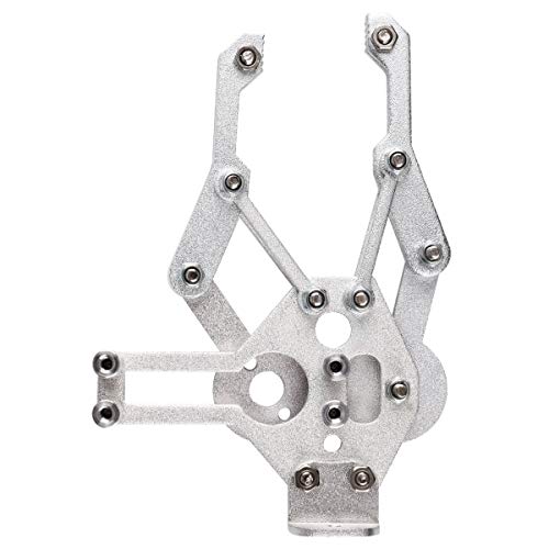 Image of Robotic Arm 2 DOF Mechanical Metal Clamp Mechanical Arm, Robotic Arm Gripper Robotic Arm Metallic Mechanical Robotic Gripper /Clamp Metal Claws Kit Compatible with MG995, MG996, MG966R Servo Motor