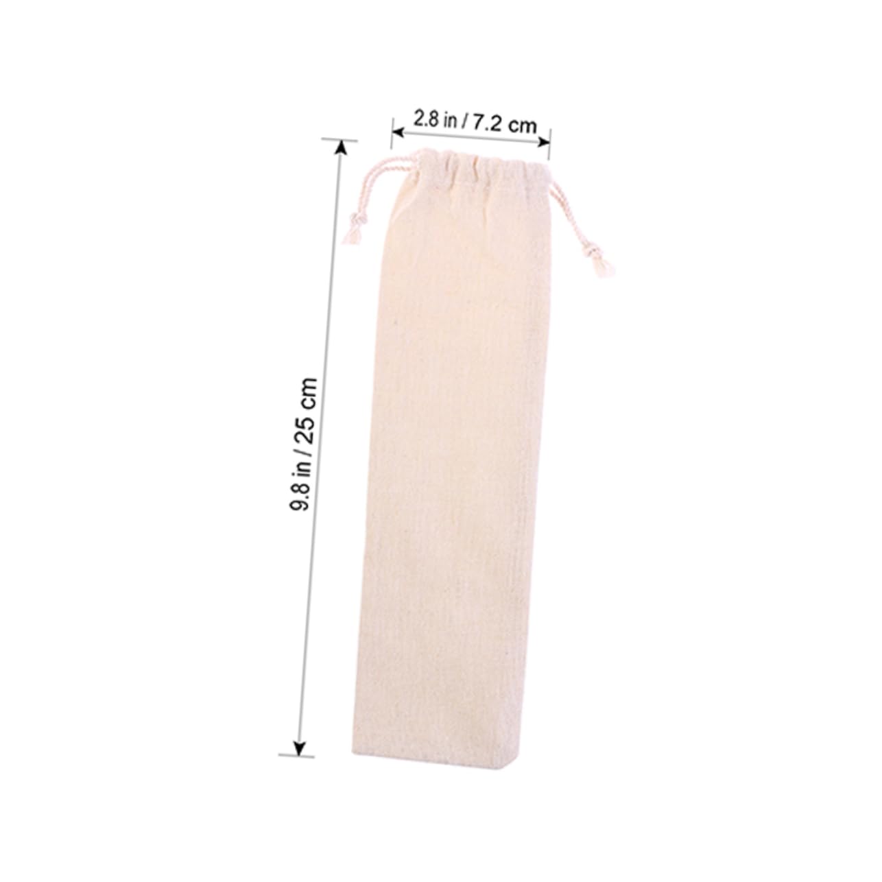BRIGHTFUFU Stainless Steel Straw Carrying Case Cotton Linen Pouch Bag Straw Storage for Travel Reusable Straw Holder