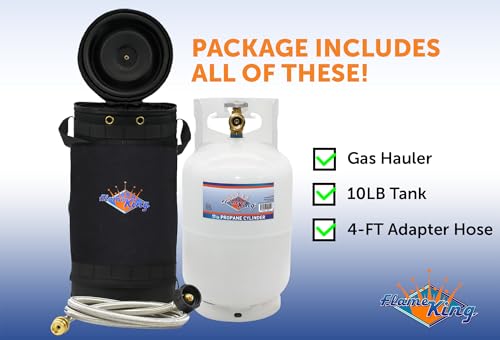 image for Flame King Gas Hauler Pro Kit - Insulated Protective Carry Case, 10LB 