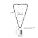 DIBOLA Padlock Necklace Stainless Steel Lock Chain for Men Women Silver 24 inch
