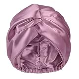 YANIBEST Satin Bonnet Silk Bonnet Sleep Cap for Women Hair Care Adjustable Knotted Turban Hat for Curly Natural Hair