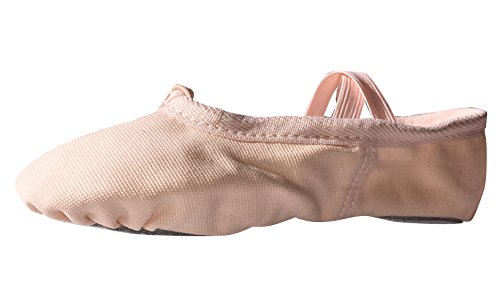 Fashion Every Day Girl Pink Canvas split-sole Ballet Slippers -Little kid 2.5 M