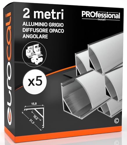 Profilo In Alluminio Da 2Mt Diffusore Opale Nobile BARRA/4/S