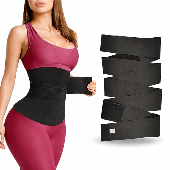 DJAYK Women Waist Trainer Belt for Tummy Control – Adjustable Postpartum Belly Belt, Maternity Abdominal Support, Sweat Slimming Body Shaper Band with Back Support for Workout, Gym, Yoga (Free Size)-image-26