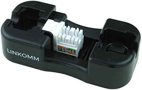 LINKOMM Keystone Jack Punch-Down Handheld Termination Palm Holder Stand (Black)