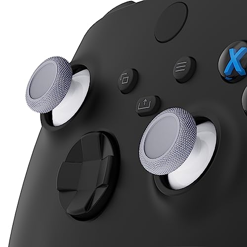 Image of eXtremeRate 4PCS Replacement Thumbsticks for Xbox Series X|S, Joysticks Repair Kit for Xbox Wireless Controller, Custom Analog Stick for Xbox One S /X /Elite Controller - Robot White & New Hope Gray