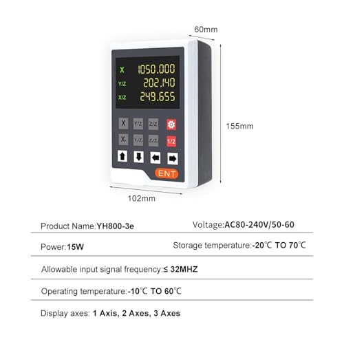 Digital Readout Display 2 3 Axis YH800-3E YH800-2E TTL DB9 miniatura 3