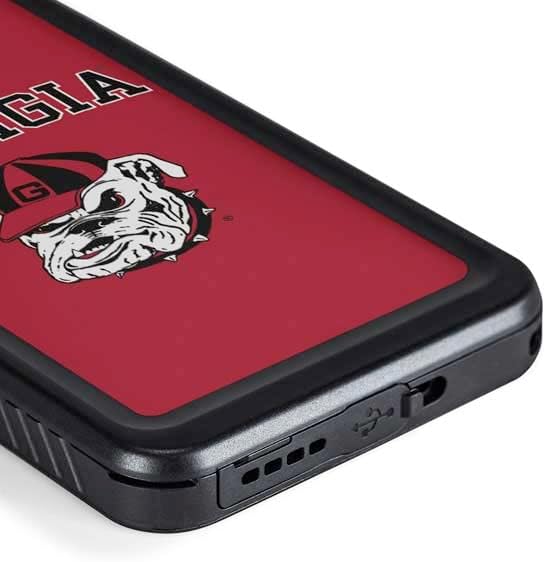 Skinit Waterproof Case Compatible with Samsung Galaxy S23 - Officially Licensed Georgia Bulldogs Design