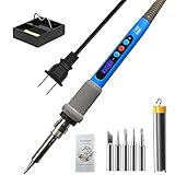 Aipudi Soldering Iron Kit Electric 60W 110V LCD Display Adjustable Temperature Soldering Gun Welding...