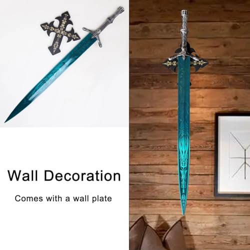 Heartcos 47\" Ludwig Sword Full Metal Lengthen,Moonlight Cursed Holy Sword with Pegboard,for Cosplay,Diaplay - Thumbnail 5