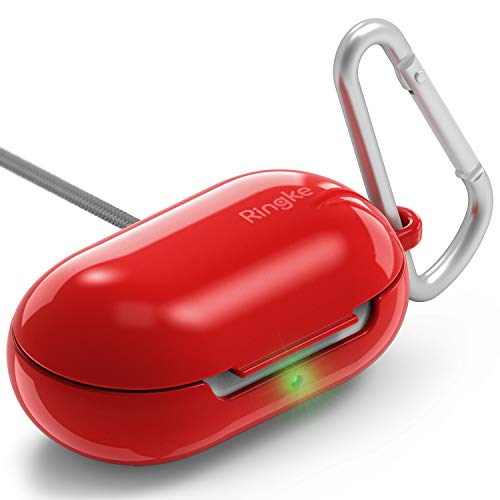 Image of Ringke Galaxy Buds Plus /Galaxy Buds Case - Hard PC Case Cover Accessory with Carabiner - Red