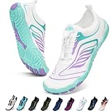 Hike Barefoot Water Shoes Women Men Footwear Wide Toe Quick-Dry Pro Barefoot Swim Beach Breathable Grounding Shoes Non-Slip Aqua Socks Shoe for Pool Walking Kayaking Hiking Surfing