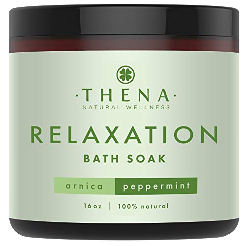 Organic Muscle Soak Relaxation Stress Relief Aromatherapy Essential Oils Arnica Peppermint Eucalyptus Natural Dead Sea Bath Salts for Self Care Wellness Soaking Foot Home SPA Relaxing Gifts Women Men