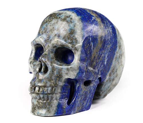 Escultura de Calavera de Lapislázuli 2.0 Pulgadas miniatura 3